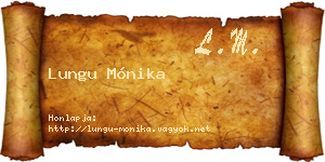 Lungu Mónika névjegykártya